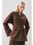 Aroa Bağlamalı Kaşe Ceket Acı Kahve 1