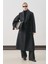 Kruvaze Yün Palto Siyah 1