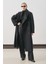 Kruvaze Yün Palto Siyah 4