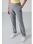 Gri Melanj Yüksek Bel Cepli Rahat Form Klasik Paça Kadın Eşofman Alt - 94185 7
