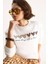 Kadın Beyaz Kalp Baskılı Sweatshirt 3