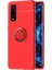 Oppo Find X2 Kılıf Range Yüzüklü Silikon - Kırmızı 1