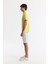 Erkek Sarı Kıvrılmaz Polo Yaka %100 Pamuk Basic Regular Fit T-Shirt B001032 3