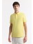 Erkek Sarı Kıvrılmaz Polo Yaka %100 Pamuk Basic Regular Fit T-Shirt B001032 6