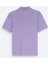 Erkek Lila Kıvrılmaz Polo Yaka %100 Pamuk Basic Regular Fit T-Shirt B001032 7