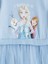 Yeni Sezon Bisiklet Yaka Frozen Baskılı Kız Çocuk Elbise 2