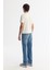 Erkek Mavi Eskitme Yıkama Tokyo Straight Fit Jean Pantolon A42Y3535 4