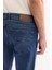 Erkek İndigo Pamuklu Eskitme Yıkamalı Madrid Comfort Slim Fit Jean Pantolon A52Y3529 7