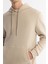 Erkek Taş Kapüşonlu 3 İplik Şardonlu Regular Fit Sweatshirt B001103 2