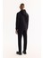 Erkek Siyah Kapüşonlu Yaka Fermuarlı Pamuklu Bi-Stretch Regular Fit Sweatshirt A52Y1270 6
