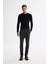 Erkek Antrasit Yanı Lastikli Örme Elastan Slim Fit Pantolon A42Y3053 1