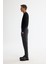 Erkek Antrasit Yanı Lastikli Örme Elastan Slim Fit Pantolon A42Y3053 2
