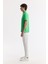 Erkek Yeşil Kıvrılmaz Polo Yaka %100 Pamuk Basic Regular Fit T-Shirt B001032 3