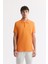 Erkek Turuncu Kıvrılmaz Polo Yaka %100 Pamuk Basic Regular Fit T-Shirt B001032 1