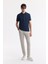 Erkek Lacivert Kıvrılmaz Polo Yaka %100 Pamuk Basic Regular Fit T-Shirt B001032 6