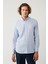Erkek Açık Mavi Düğmeli Yaka Pamuklu Regular Fit Gömlek A41Y2130 1
