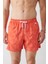 Erkek Turuncu Çiçek Baskılı Deniz Şortu A31Y3809 4