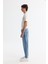 Erkek Mavi Eskitme Yıkamalı Esnek Oslo Carrot Fit Jean Pantolon A42Y3570 3
