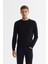 Erkek Siyah Viskon Bisiklet Yaka Triko Regular Fit Kazak B005132 1