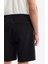 Erkek Siyah Beli Lastikli Bağcıklı Bi-Stretch İnterlok Regular Fit Şort A51Y3631 4