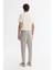 Erkek Açık Gri Klasik Bel Jersey Pamuklu Carrot Fit Pantolon A42Y3061 3