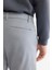 Erkek Gri Yanı Lastikli Yumuşak Tuşeli Duble Paça Slim Fit Pantolon A42Y3007 5