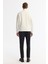 Erkek Ekru Dik Yaka Pamuklu Baskılı Elastan Regular Fit Sweatshirt A42Y1202 5