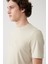 Erkek Bej Bisiklet Yaka Baskılı Soft Touch Regular Fit T-Shirt A41Y1037 2
