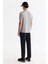 Erkek Gri Bisiklet Yaka Baskılı Elastan Regular Fit T-Shirt A42Y1020 4