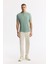 Erkek Mint Yeşil Kıvrılmaz Polo Yaka %100 Pamuk Basic Regular Fit T-Shirt B001032 4