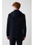 Erkek Lacivert Mono Yaka Çıkma Kapüşonlu Takma Cepli Ceket A32Y4019 4