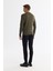 Erkek Haki Bisiklet Yaka Viskon Viskon Karışımlı Basic Triko Regular Fit Kazak B005021 4