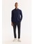 Erkek Lacivert Klasik Bel Bi-Stretch Kırışmayan Slim Fit Pantolon A52Y3209 1