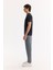 Erkek Siyah Bisiklet Yaka Soft Touch Bi-Stretch Baskılı Regular Fit T-Shirt A52Y1022 3