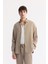 Erkek Bej Alttan Britli Yaka Soft Touch Oversize Fit Gömlek A51Y2168 1
