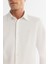 Erkek Beyaz Klasik Yaka Esnek Teknik Kumaş Slim Fit Gömlek A42Y2122 2