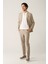 Erkek Vizon Yandan CepliKeten Karışımlı Relaxed Fit Pantolon A41Y3260 1