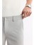Erkek Açık Gri Yanı Lastikli Gofreli Bi-Stretch Slim Fit Chino Şort A51Y3730 5