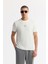 Erkek Ekru Bisiklet Yaka Baskılı Bi-Stretch İnterlok Regular Fit T-Shirt A51Y1162 1