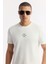 Erkek Ekru Bisiklet Yaka Baskılı Bi-Stretch İnterlok Regular Fit T-Shirt A51Y1162 2