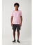 Erkek Pembe Bisiklet Yaka Triko Regular Fit T-Shirt A41Y5074 5