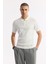 Erkek Ekru Polo Yaka Rayon Triko Regular Fit T-Shirt A51Y5046 6