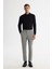 Erkek Gri Balık Sırtı Dokulu Yanı Lastikli Elastan Slim Fit Chino Pantolon A42Y3024 1
