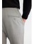 Erkek Gri Balık Sırtı Dokulu Yanı Lastikli Elastan Slim Fit Chino Pantolon A42Y3024 5