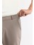 Erkek Vizon Beli Lastikli Bi-Stretch Teknik Kumaş Slim Fit Pantolon A51Y3077 7