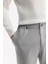 Erkek Gri Yan Cepli Beli Lastikli Bi-Stretch Comfort Slim Fit Teknik Kumaş Pantolon A51Y3201 4