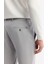 Erkek Gri Yan Cepli Beli Lastikli Bi-Stretch Comfort Slim Fit Teknik Kumaş Pantolon A51Y3201 6