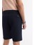 Erkek Lacivert Yanı Lastikli Gofreli Bi-Stretch Slim Fit Chino Şort A51Y3730 5