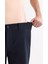 Erkek Lacivert Yanı Lastikli Gofreli Bi-Stretch Slim Fit Chino Şort A51Y3730 6