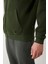 Erkek Haki Kapüşonlu 3 İplik Şardonlu Fermuarlı Regular Fit Sweatshirt E001019 5